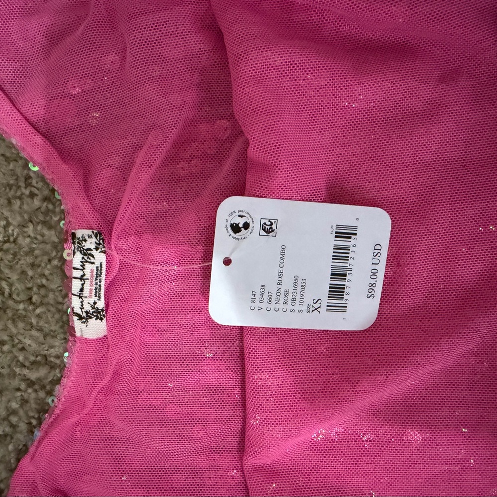 Free People pink sequin slip dress - Picture 2 of 4